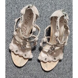 Sam Edelman Women's Yuli Heeled Tan Suede Sandals Size 6